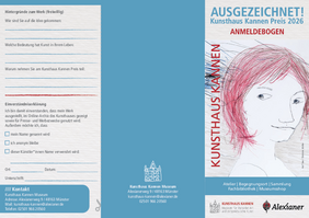 Alle Anmelde-Flyer: AUSGEZEICHNET! Kunsthaus Kannen Preis 2026  ©Alexianer