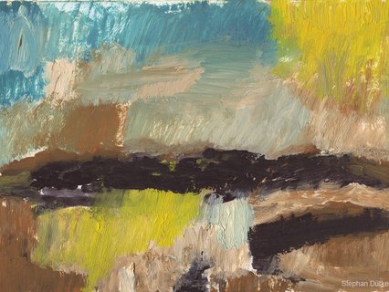 Abstrakte Landschaft, Deckfarbe