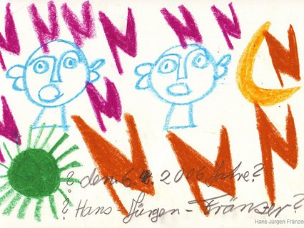 Köpfe, Blitze, Sonne & Mond (2006), Wachsmalkreide