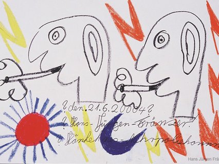 rauchende Köpfe (2004), Wachsmalkreide